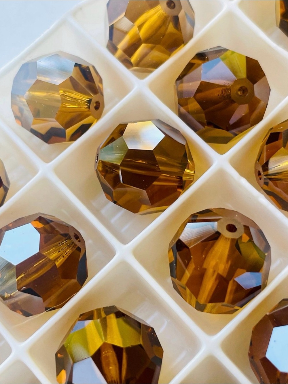 Vintage Swarovski Crystal Beads 6 pcs Article 5000 16mm